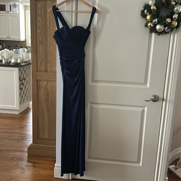House of cb London midnight blue Charmaine corset maxi dress small - Picture 8 of 15